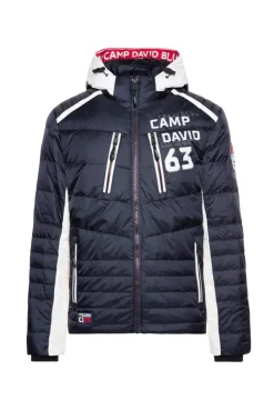 CAMP DAVID & SOCCX Steppjacke im Colour Design mit Logo Artworks deep sea deepsea Flash Sale