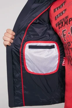 CAMP DAVID & SOCCX Steppjacke im Colour Design mit Logo Artworks deep sea deepsea Flash Sale