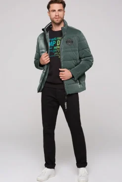 CAMP DAVID & SOCCX Steppjacke mit Coating und Zip-Anhänger khale green khalegreen Best