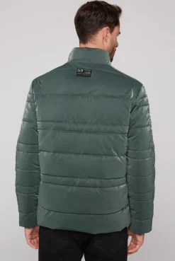 CAMP DAVID & SOCCX Steppjacke mit Coating und Zip-Anhänger khale green khalegreen Best