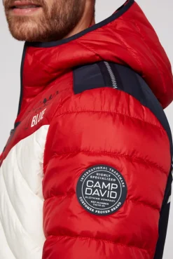 CAMP DAVID & SOCCX Steppjacke mit Colour-Blocking und Rücken-Print flight red flightred Sale