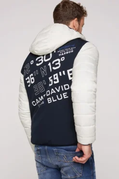 CAMP DAVID & SOCCX Steppjacke mit Colour-Blocking und Rücken-Print kitt Best Sale