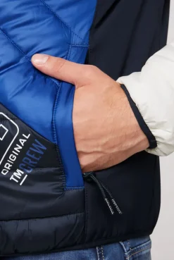 CAMP DAVID & SOCCX Steppjacke mit Colour-Blocking und Rücken-Print kitt Best Sale