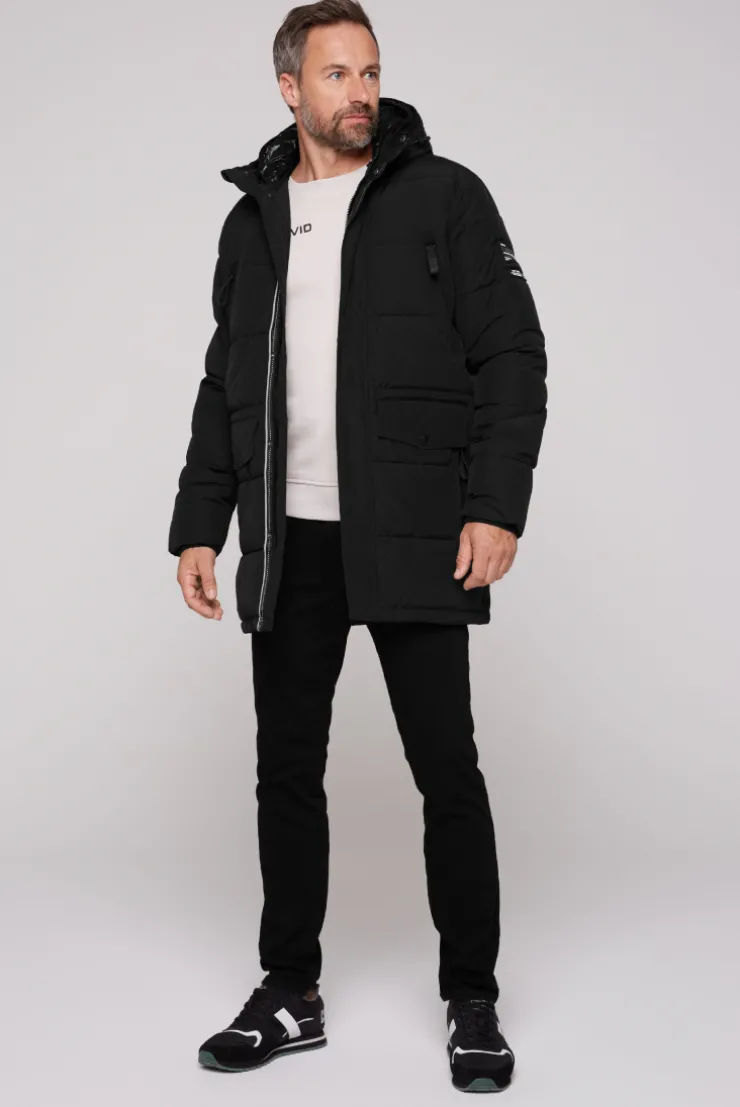 CAMP DAVID & SOCCX Stepp-Parka mit Kapuzen-Layering black Shop