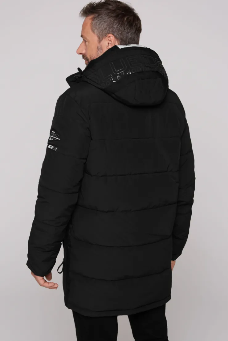 CAMP DAVID & SOCCX Stepp-Parka mit Kapuzen-Layering black Shop