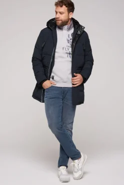 CAMP DAVID & SOCCX Stepp-Parka mit Kapuzen-Layering blue navy bluenavy Shop