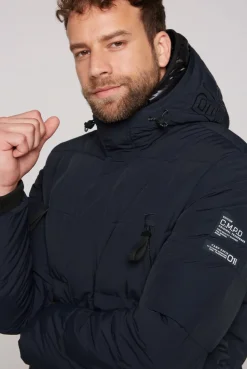 CAMP DAVID & SOCCX Stepp-Parka mit Kapuzen-Layering blue navy bluenavy Shop