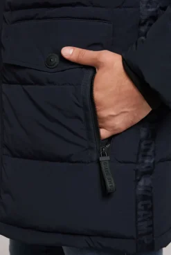 CAMP DAVID & SOCCX Stepp-Parka mit Kapuzen-Layering blue navy bluenavy Shop
