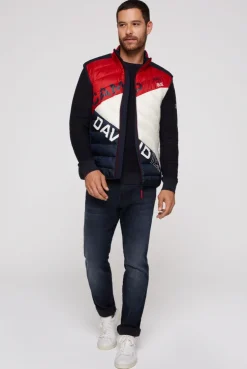 CAMP DAVID & SOCCX Steppweste mit Colour-Blocking flight red flightred Clearance