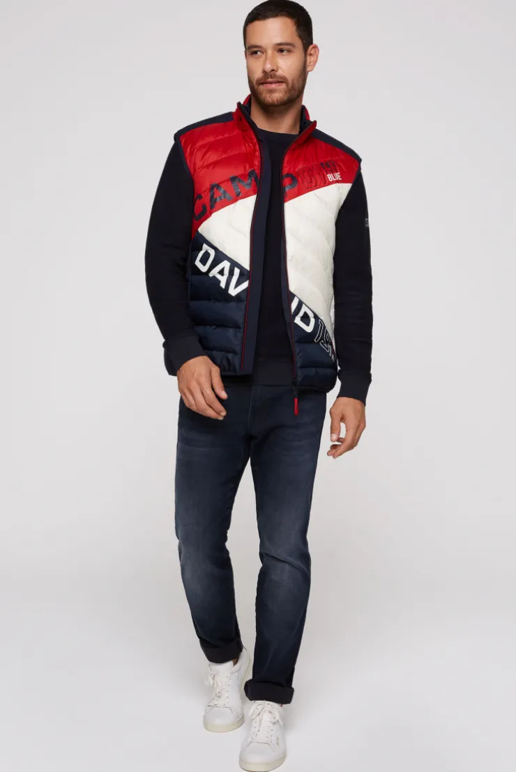 CAMP DAVID & SOCCX Steppweste mit Colour-Blocking flight red flightred Clearance