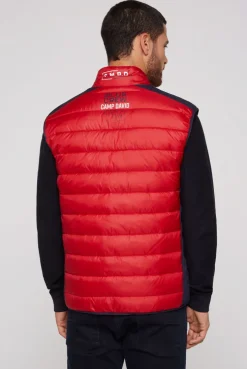 CAMP DAVID & SOCCX Steppweste mit Colour-Blocking flight red flightred Clearance