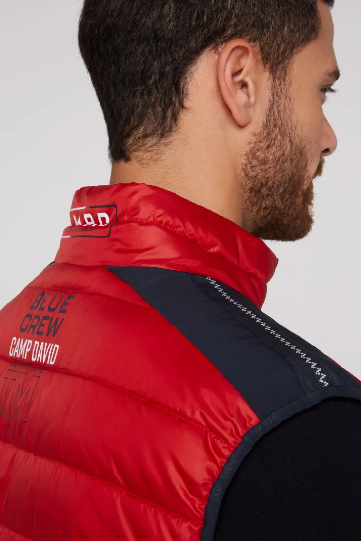 CAMP DAVID & SOCCX Steppweste mit Colour-Blocking flight red flightred Clearance