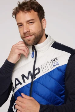 CAMP DAVID & SOCCX Steppweste mit Colour-Blocking kitt Cheap