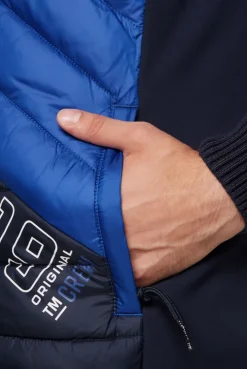 CAMP DAVID & SOCCX Steppweste mit Colour-Blocking kitt Cheap