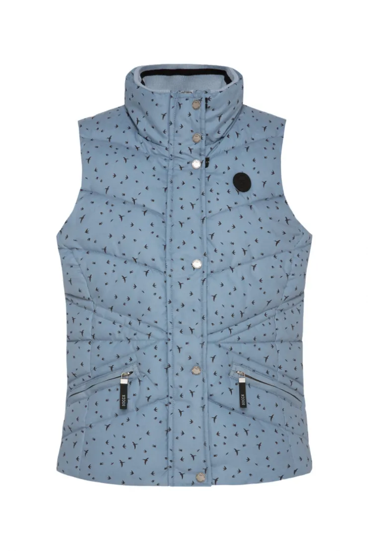 CAMP DAVID & SOCCX Steppweste mit filigranem All Over Print cool grey coolgrey Cheap
