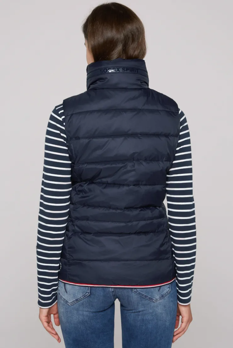 CAMP DAVID & SOCCX Steppweste mit Kapuze im Stehkragen blue navy bluenavy Discount