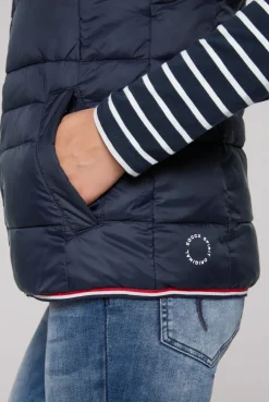 CAMP DAVID & SOCCX Steppweste mit Kapuze im Stehkragen blue navy bluenavy Discount