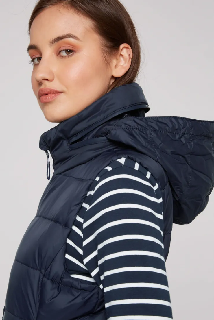 CAMP DAVID & SOCCX Steppweste mit Kapuze im Stehkragen blue navy bluenavy Discount