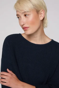 CAMP DAVID & SOCCX Stone Washed Pullover mit Intarsia-Design blue navy bluenavy Store