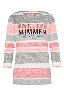 CAMP DAVID & SOCCX Streifenshirt mit U-Boot-Ausschnitt neon pink neonpink Flash Sale
