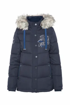 CAMP DAVID & SOCCX Strukturierte Jacke mit Artwork und Fake Fur nautic navy nauticnavy New