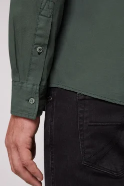 CAMP DAVID & SOCCX Strukturiertes Langarmhemd mit Logo Artworks deep forest deepforest Store
