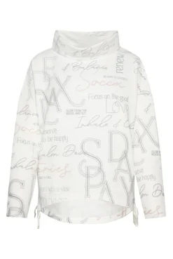 CAMP DAVID & SOCCX Strukturiertes Sweatshirt mit All Over Print opticwhite Hot