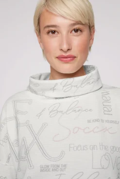 CAMP DAVID & SOCCX Strukturiertes Sweatshirt mit All Over Print opticwhite Hot