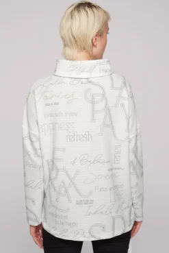 CAMP DAVID & SOCCX Strukturiertes Sweatshirt mit All Over Print opticwhite Hot