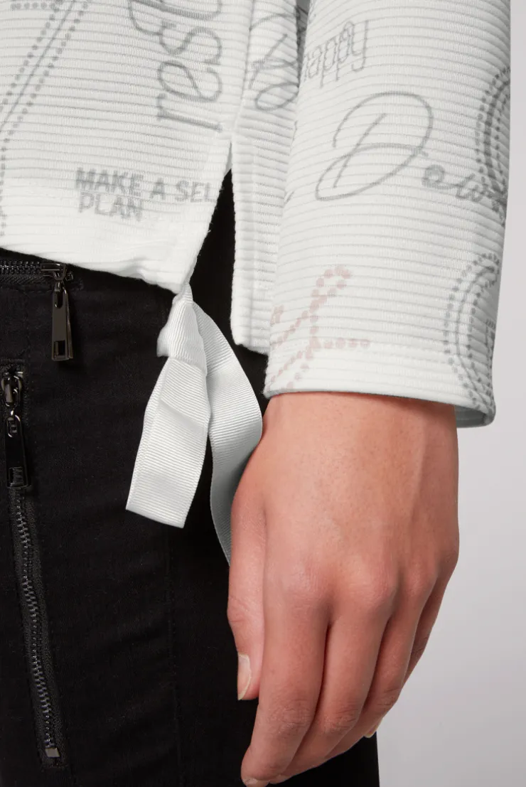 CAMP DAVID & SOCCX Strukturiertes Sweatshirt mit All Over Print opticwhite Hot