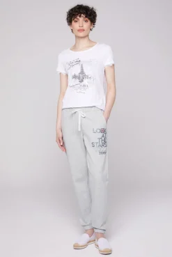 CAMP DAVID & SOCCX Sweathose mit Glitter Print grey melange | XXL greymelange Fashion