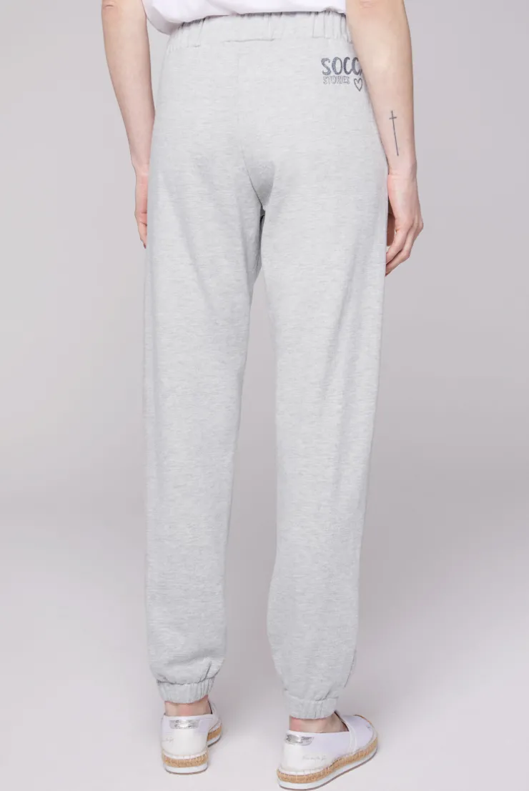 CAMP DAVID & SOCCX Sweathose mit Glitter Print grey melange | XXL greymelange Fashion