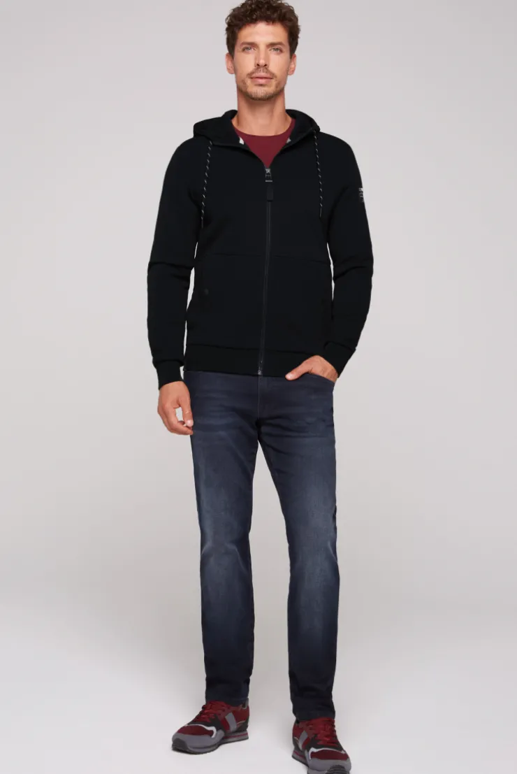 CAMP DAVID & SOCCX Sweatjacke aus Interlock mit Kapuze blue navy bluenavy Store