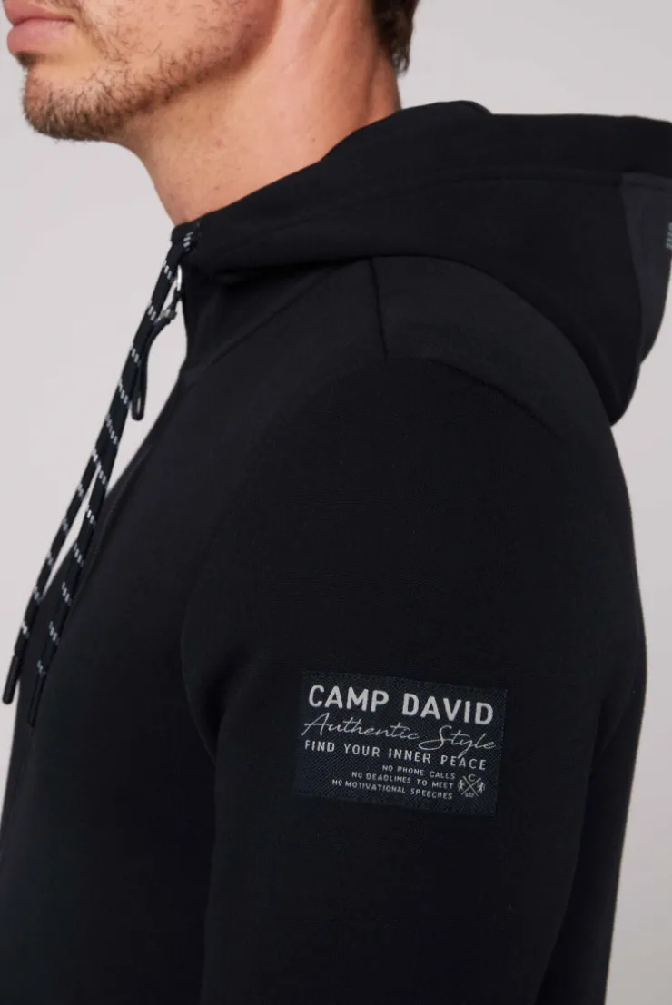CAMP DAVID & SOCCX Sweatjacke aus Interlock mit Kapuze blue navy bluenavy Store