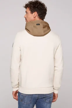 CAMP DAVID & SOCCX Sweatjacke aus Interlock mit Kapuze ecru Fashion