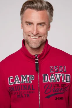 CAMP DAVID & SOCCX Sweatjacke mit Artwork im Retro-Style royal red royalred Best