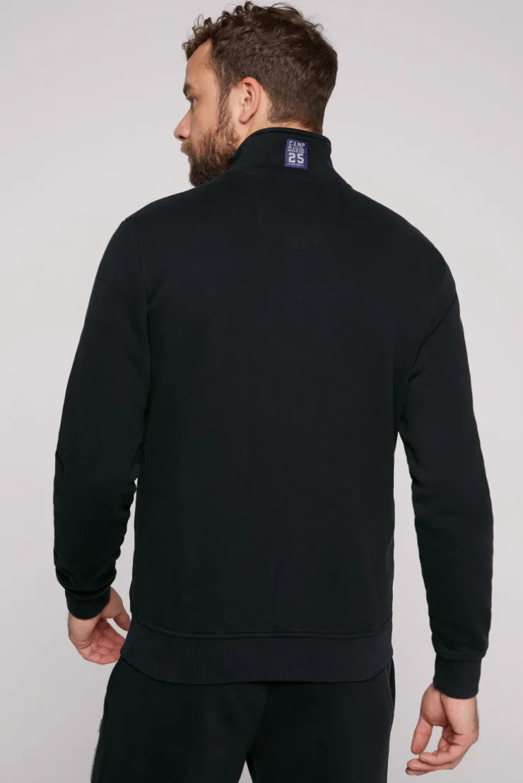 CAMP DAVID & SOCCX Sweatjacke mit Artwork im Retro-Style black Cheap