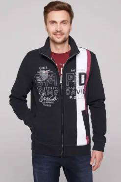 CAMP DAVID & SOCCX Sweatjacke mit Color-Blocking und Artworks blue navy bluenavy Discount