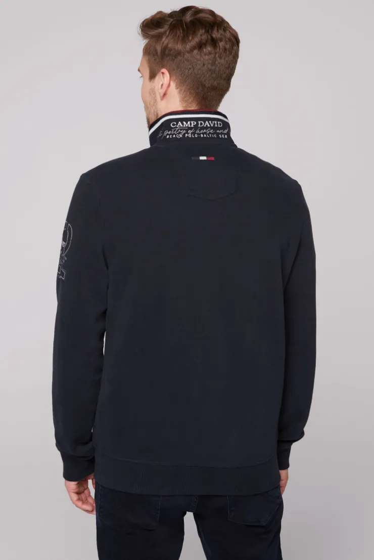 CAMP DAVID & SOCCX Sweatjacke mit Color-Blocking und Artworks blue navy bluenavy Discount
