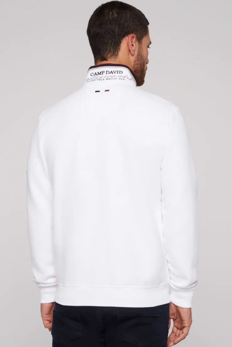 CAMP DAVID & SOCCX Sweatjacke mit Color-Blocking und Artworks opticwhite Discount