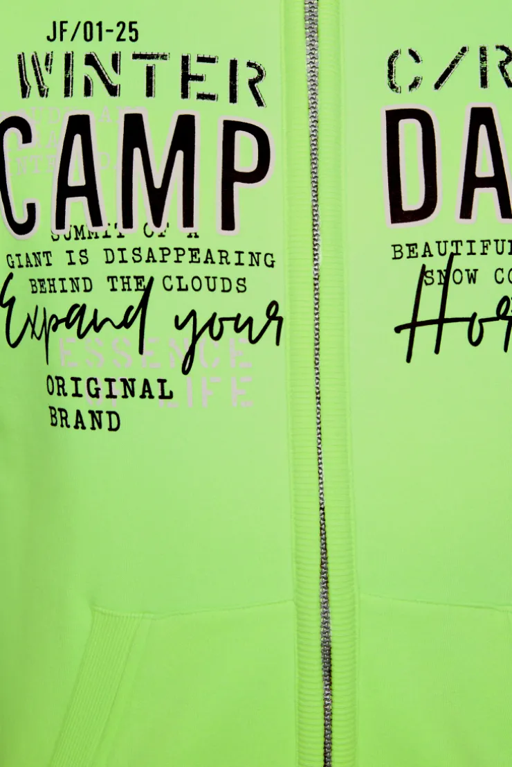 CAMP DAVID & SOCCX Sweatjacke mit Logo Artwork neon green neongreen New