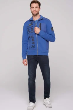 CAMP DAVID & SOCCX Sweatjacke mit tonigen Ripstop-Details strong blue strongblue Cheap