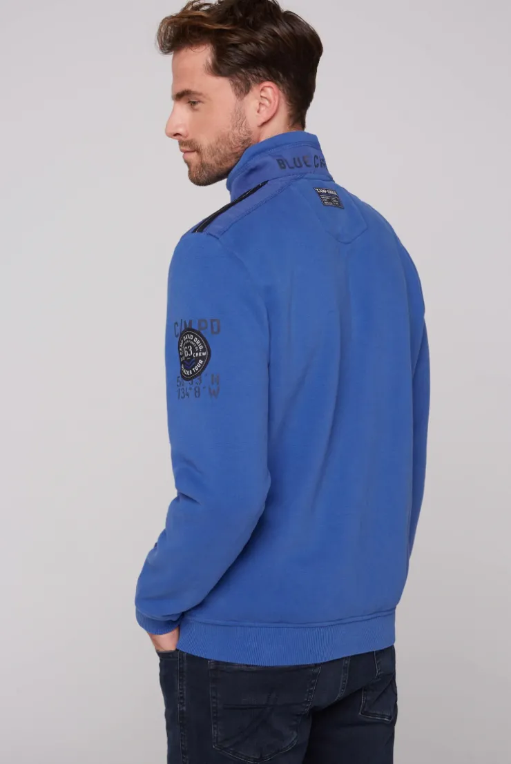 CAMP DAVID & SOCCX Sweatjacke mit tonigen Ripstop-Details strong blue strongblue Cheap