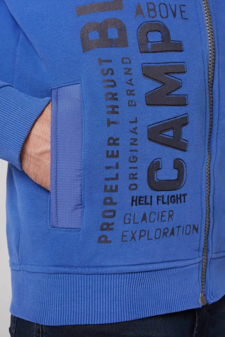 CAMP DAVID & SOCCX Sweatjacke mit tonigen Ripstop-Details strong blue strongblue Cheap