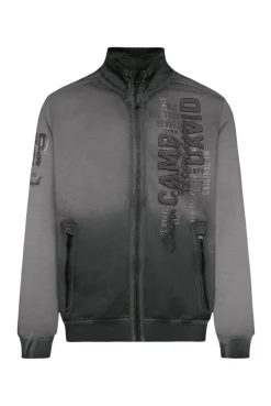 CAMP DAVID & SOCCX Sweatjacke Oil Dyed mit Logo Artworks granite Cheap