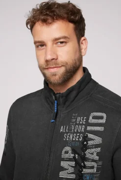 CAMP DAVID & SOCCX Sweatjacke Oil Dyed mit Logo Artworks black Cheap