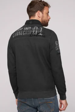CAMP DAVID & SOCCX Sweatjacke Oil Dyed mit Logo Artworks black Cheap