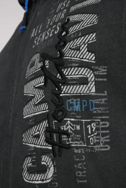 CAMP DAVID & SOCCX Sweatjacke Oil Dyed mit Logo Artworks black Cheap