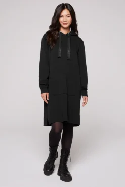 CAMP DAVID & SOCCX Sweatkleid mit Kapuze und Glossy Prints black New