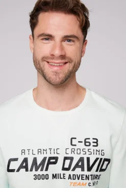 CAMP DAVID & SOCCX Sweatshirt Dip Dye mit Puff-Print ivory Cheap